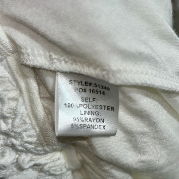 Skies Are Blue White Crochet Floral Lace Elastic waistband Lined Skirt Medium - Picture 6 of 6